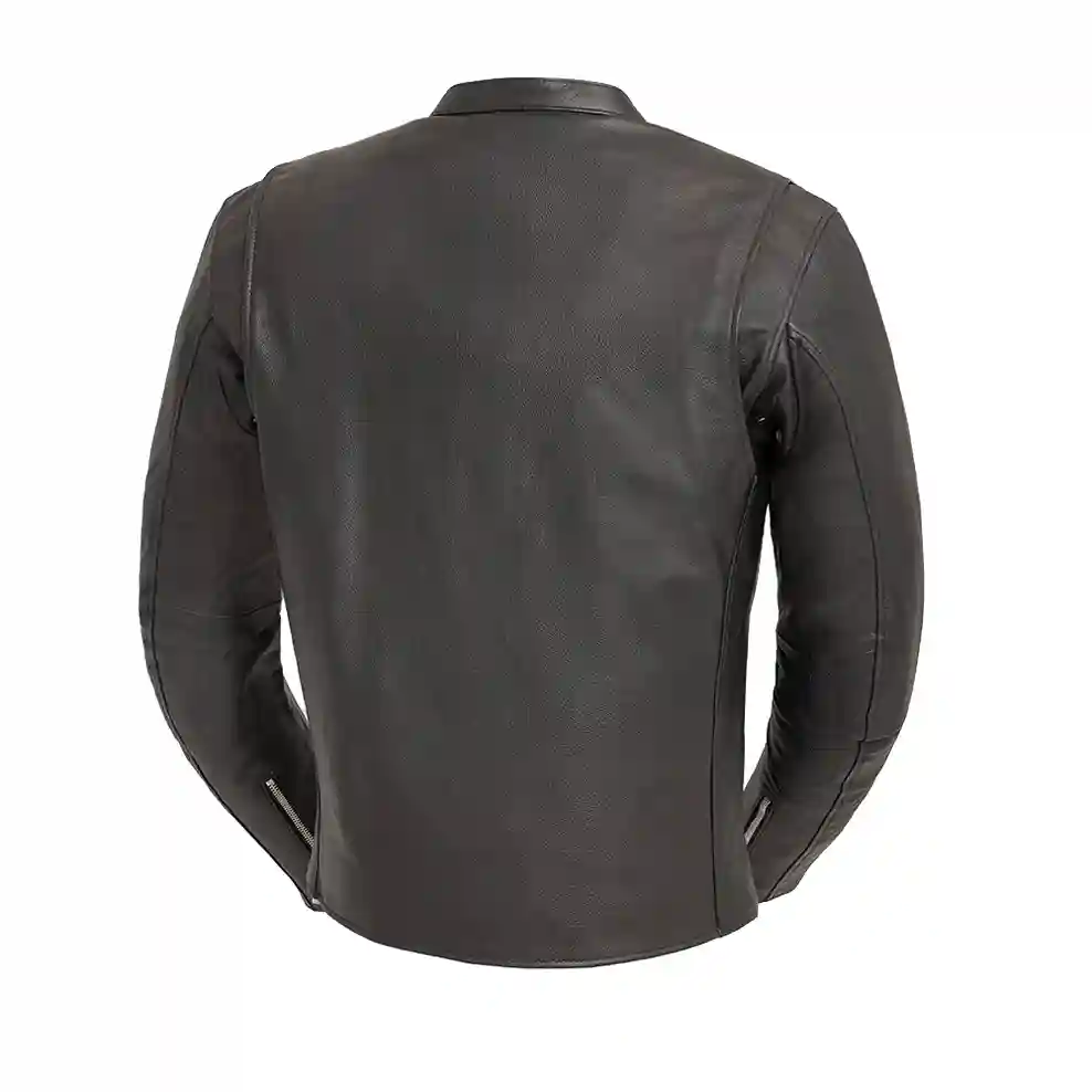 Men's Motorcycle Zipper Leather Jacket