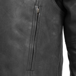 Men's Black Leather Motorcyle Jacket