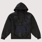 Nike x Supreme Black Leather Bomber Jacket