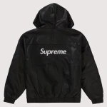 Nike x Supreme Black Leather Bomber Jacket