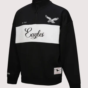 Philadelphia Eagles Black Quarter-Zip Jacket
