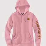 Pink Carhartt Sleeve Logo Hoodie