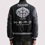 Pleasures Nerd Black Varsity Letterman Jacket