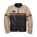 Men’s Harley Davidson Racing Mid-Weight Color blocked Leather Jacket