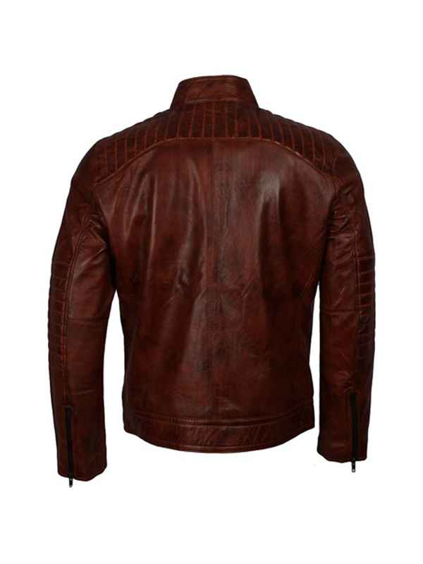 Men’s Italian Style Biker Brown Jacket