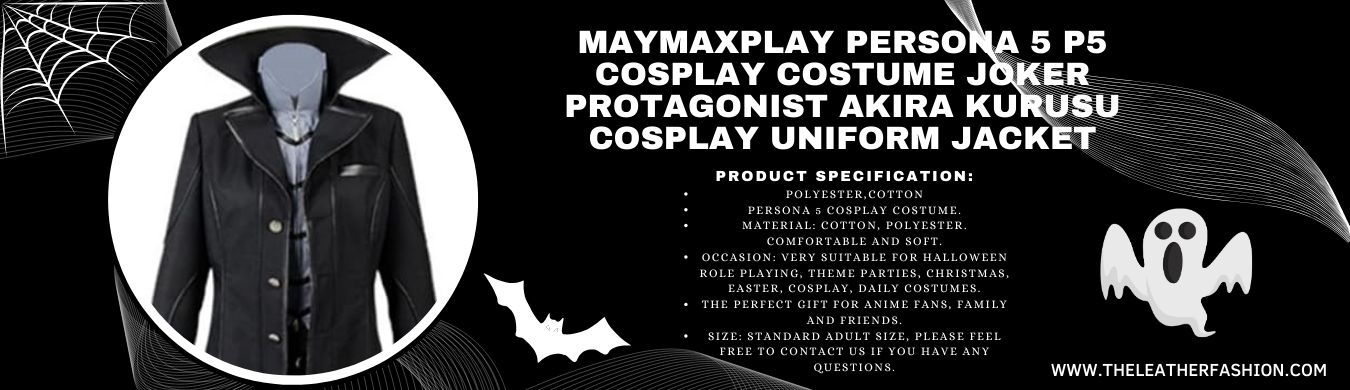 MayMaxPlay Persona 5 P5 Cosplay Costume Joker Protagonist Akira Kurusu Cosplay Uniform Jacket
