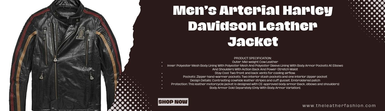 Men’s Arterial Harley Davidson Leather Jacket