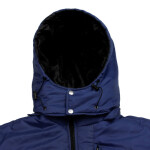 Salvador Mens Blue Puffer Jacket - Removable Hood