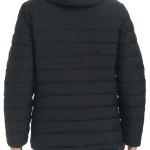 Quilted Water Resistant Hooded Puffer Jacket with Faux Shearling Lined Bib