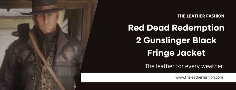 Red Dead Redemption 2 Gunslinger Black Fringe Jacket