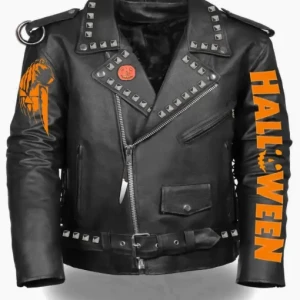Halloween Black Leather Jacket