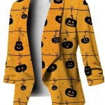 Halloween Pumpkin Printed Blazer