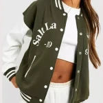 Salt Lake Colour Block Varsity Bomber Jacket