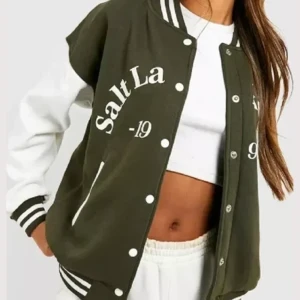 Salt Lake Colour Block Varsity Bomber Jacket