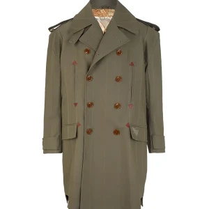 Taylor Swift Dinner Night Green Stripped Trench Coat