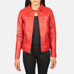 Tomodachi Red Leather Jacket