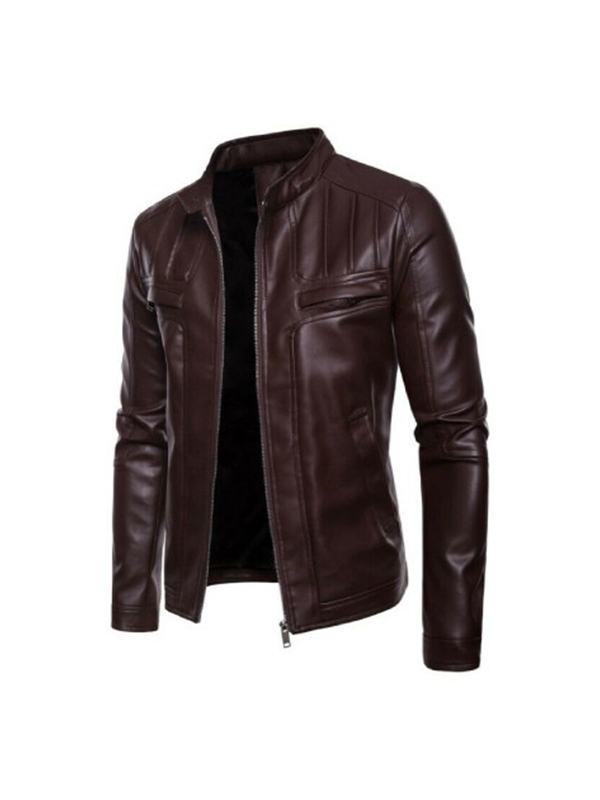 Men’s Biker Faux Leather Jacket