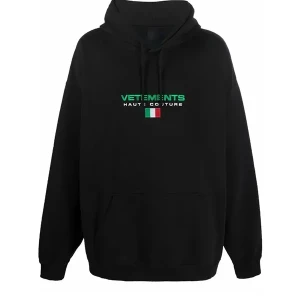 Vetements Logo-Print Pullover Hoodie