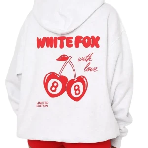 White Fox Cherry Hoodie