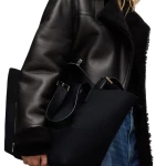 Women Leather & Genuine Shearling Jacket