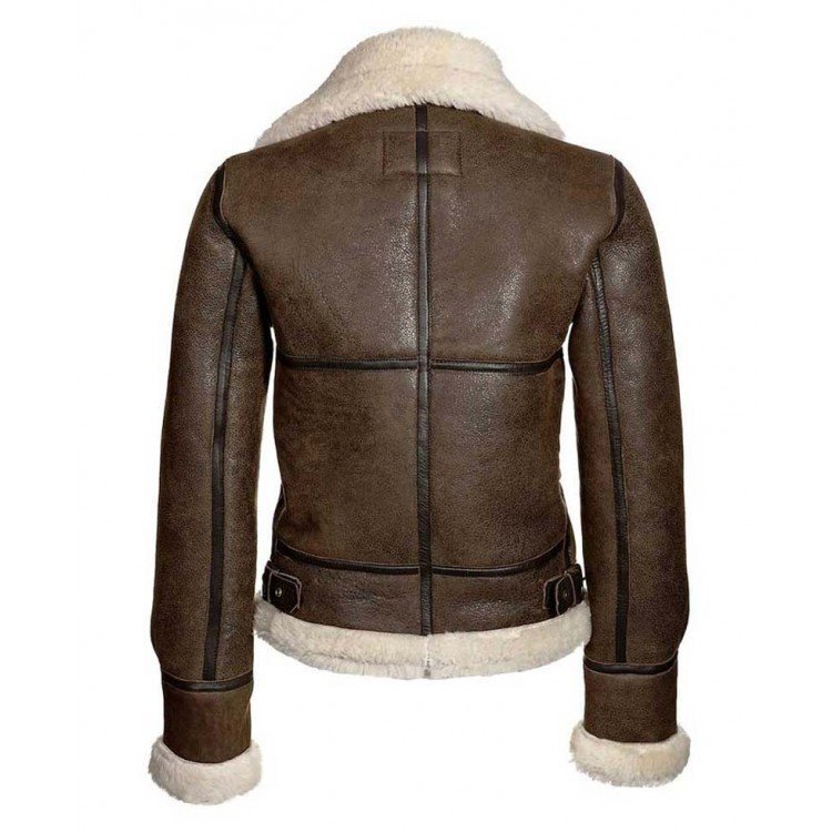 Womens Aviator Brown Leather Jackets