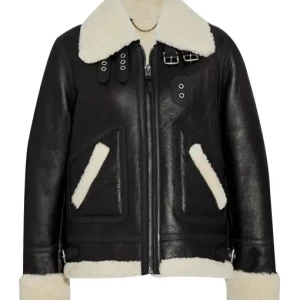 Womens Aviator B3 Shearling Leather Jacket
