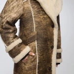 Womens Jungle Brown Shearling Coat