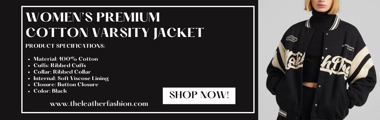 Women's Premium Cotton Varsity Jacket 1