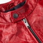 Oliver Red Cafe Racer Aviator Leather Jacket
