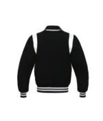 Black White Wool Varsity Jacket