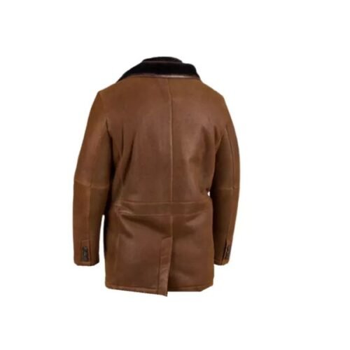 Brown Fur Double Genuine Leather Shearling Coat