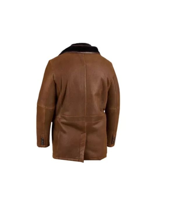 Brown Fur Double Genuine Leather Shearling Coat