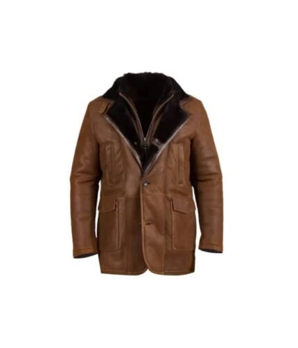 Brown Fur Double Genuine Leather Shearling Coat
