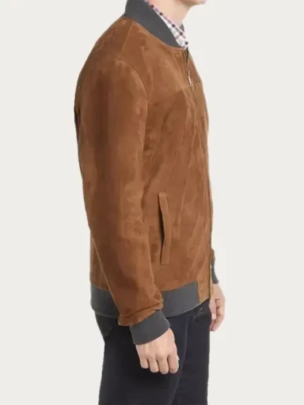 Suede Mens Bomber Jacket