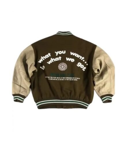 Brown Wool Varsity Jacket