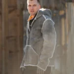 Grey Shearling Leather Jacket