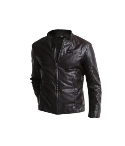 Black Leather Racer Jacket