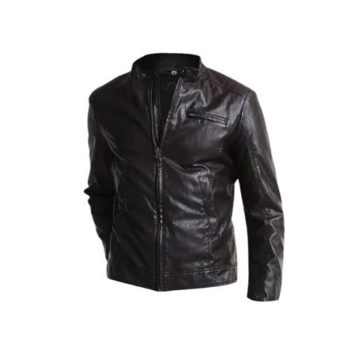 Black Leather Racer Jacket