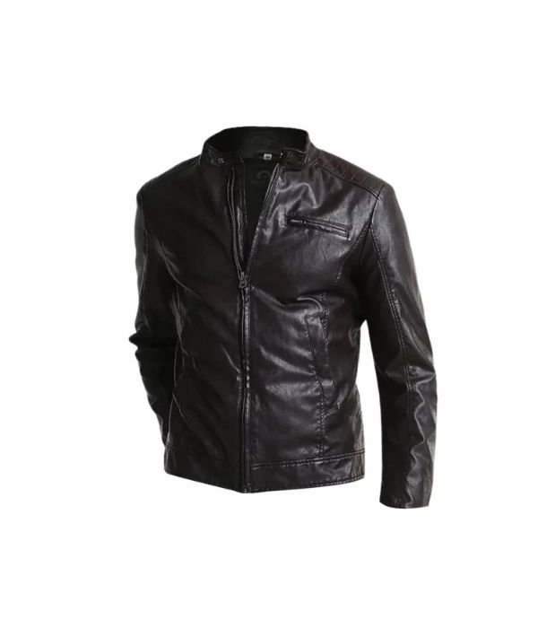 Black Leather Racer Jacket