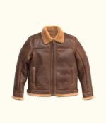 Leather Bomber Shearling Jacket