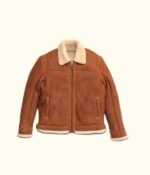 Leather Bomber Shearling Jacket