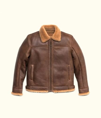 Leather Bomber Shearling Jacket