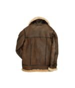 Men Dark Brown Shearling Jacket