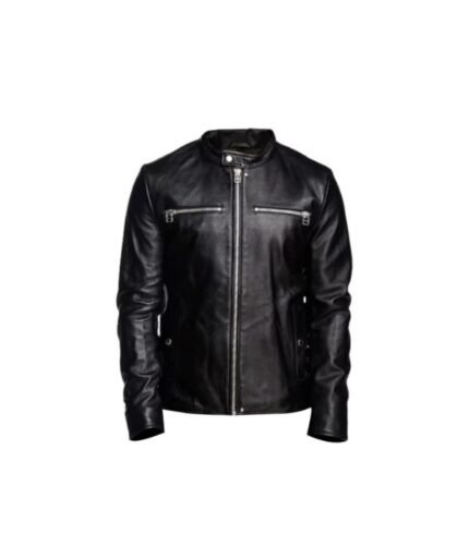 Men Detachable Hooded Black Jacket