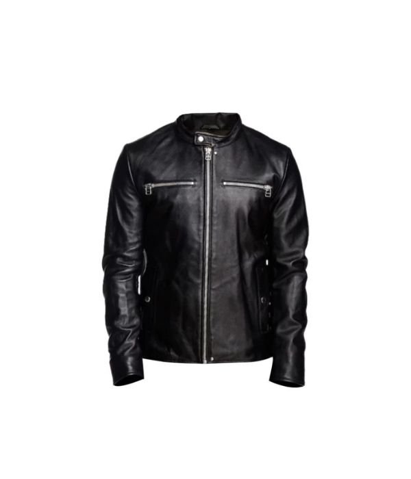 Men Detachable Hooded Black Jacket
