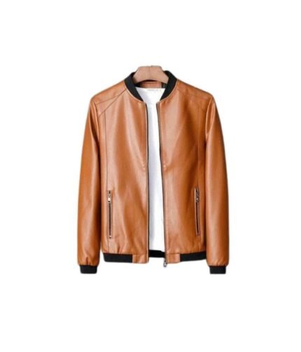 Men Premium Real Leather Brown Jacket