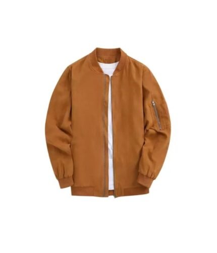 Men Suede Bomber Flight Casual Varsity