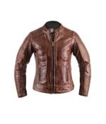 Men’s Brown Distressed Cafe Racer Jacket