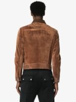 Mens Brown Leather Suede Jacket