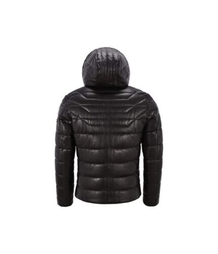 Men’s Puffer Hooded Black Jacket